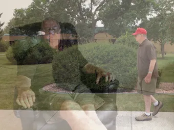 Elderly person keeping active