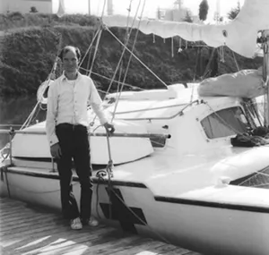 Dr. Rienstra with boat