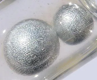 pieces of the pure metal known as potassium